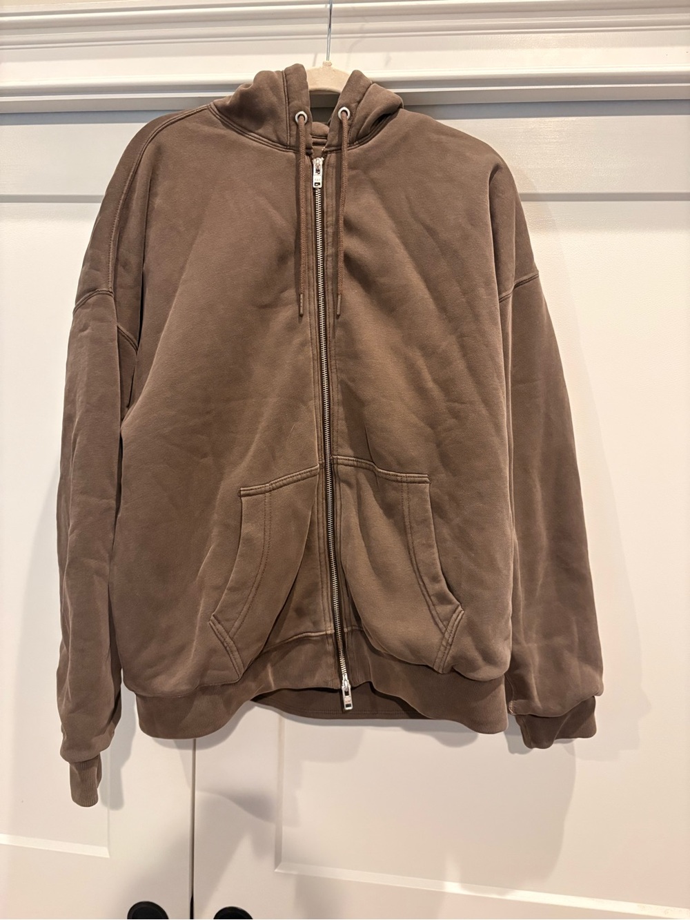 Abercrombie & Fitch Brown Men's Full-Zip Hooded Jacket
